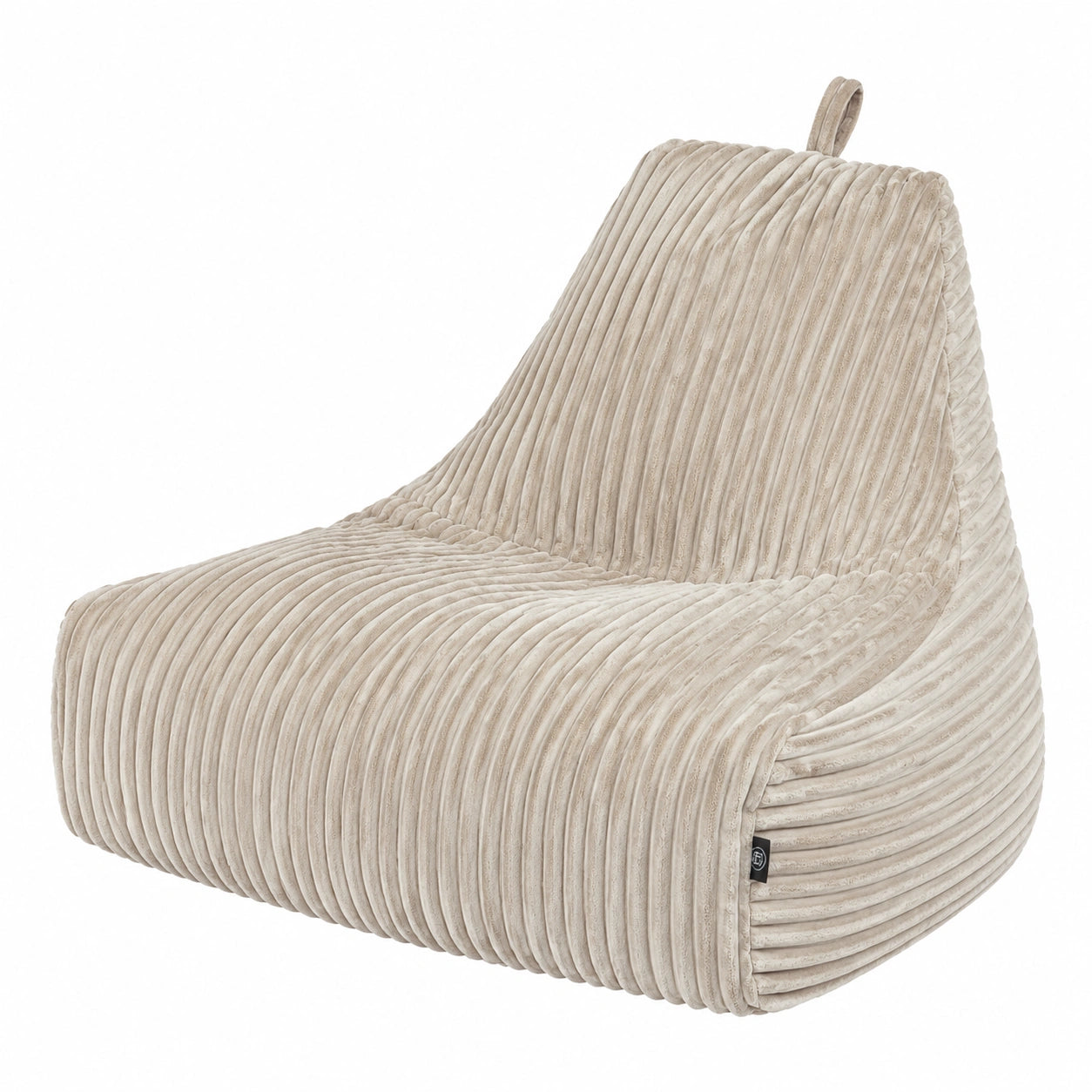 XXL Sitzsack aus Cord für Erwachsene und Kinder - Komfortabler Gaming-Sessel für Wohnzimmer und Schlafzimmer - Creme