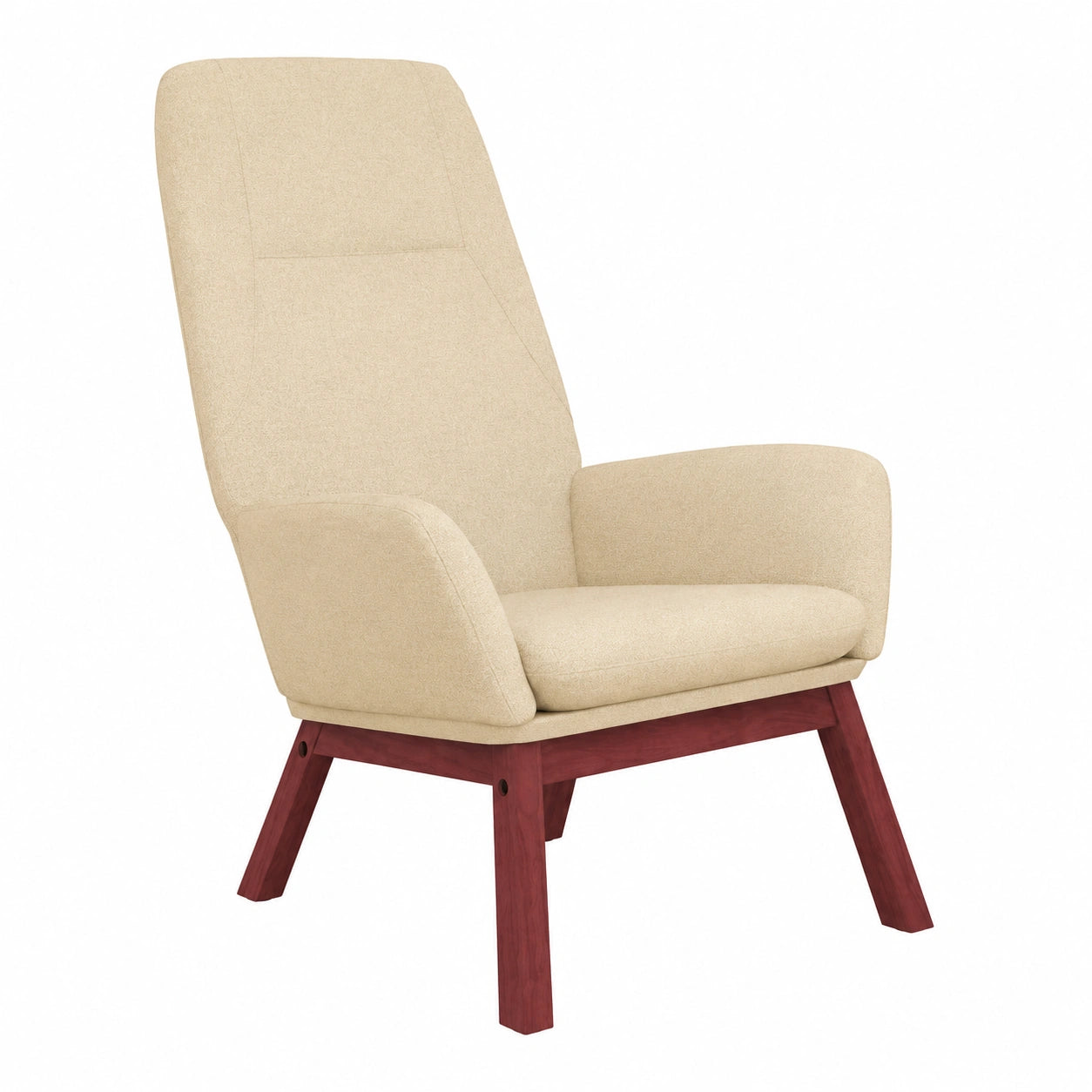 Ergonomischer Relaxsessel Creme aus Polyester mit Metallrahmen – Komfortabler Sessel für Wohnzimmer und Garten