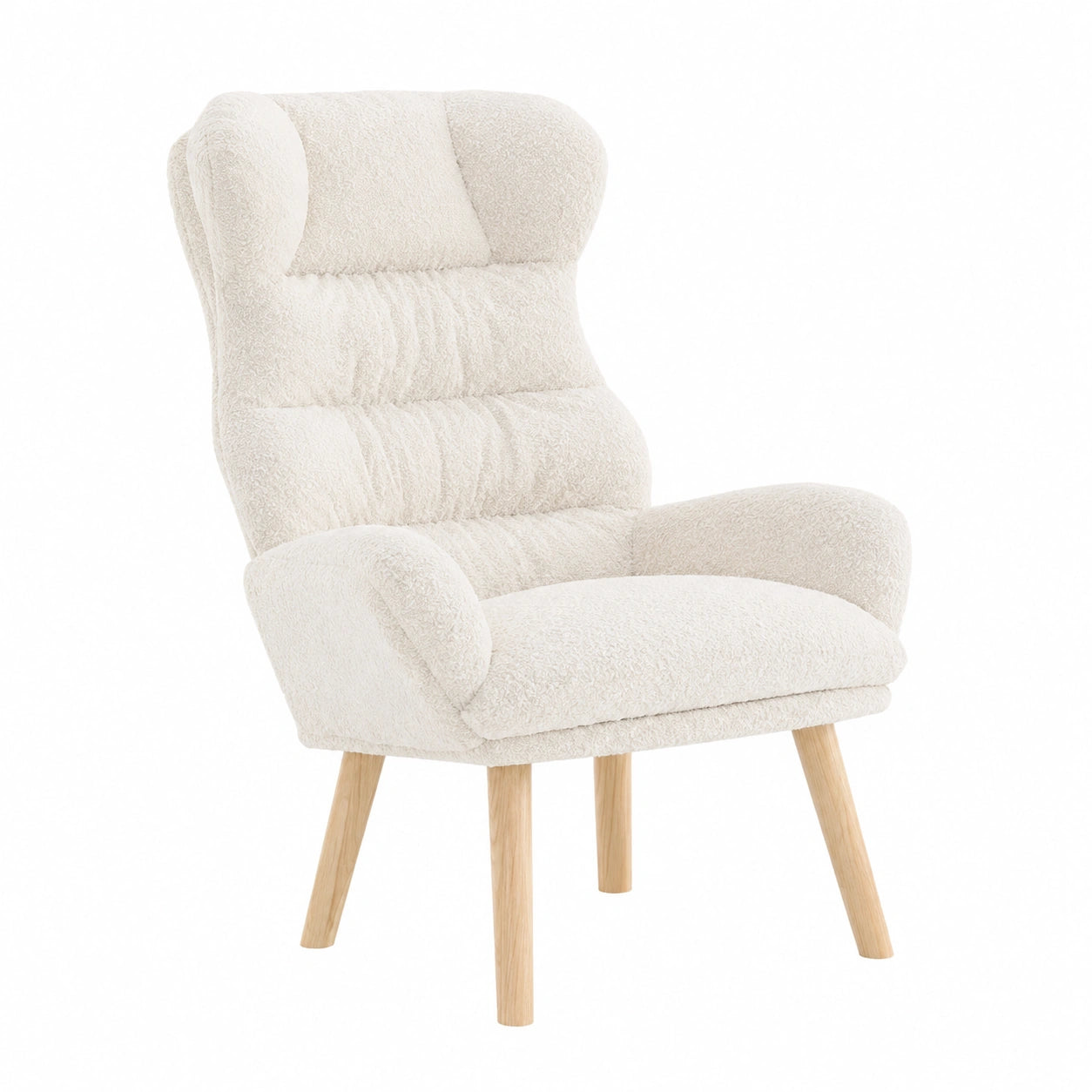 Bequemer Sherpa-Sessel mit Armlehnen, ideal für Wohn- und Arbeitszimmer, 69x74x93 cm
