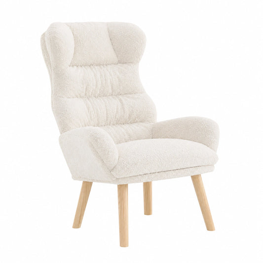 Bequemer Sherpa-Sessel mit Armlehnen, ideal für Wohn- und Arbeitszimmer, 69x74x93 cm