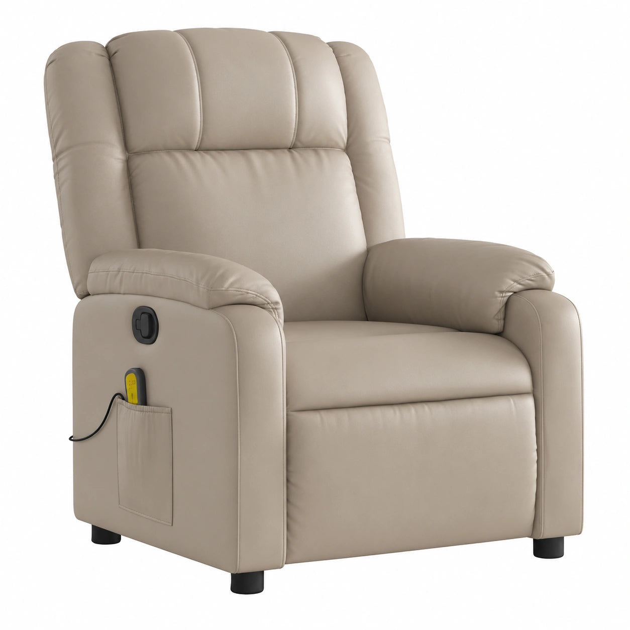 Komfortabler Massagesessel in Cappuccino-Braun, 135° Liegefunktion, 6 Vibrationszonen, Kunstleder