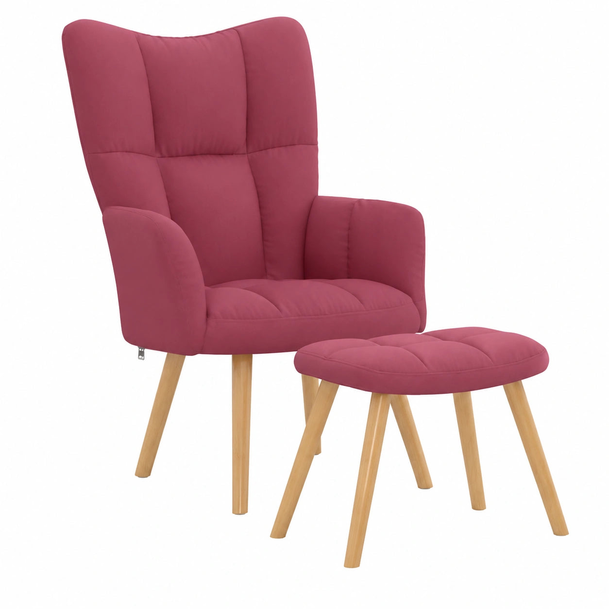 Ergonomischer Relaxsessel mit Hocker aus weichem Polyester, dick gepolstert und stabiler Rahmen