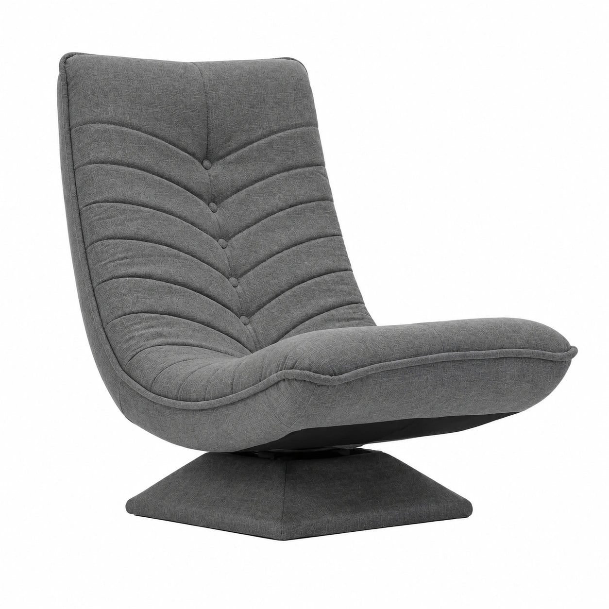 Verstellbarer Relaxsessel, 360° drehbar, Leinenbezug, klappbar, 150kg Tragkraft, grau