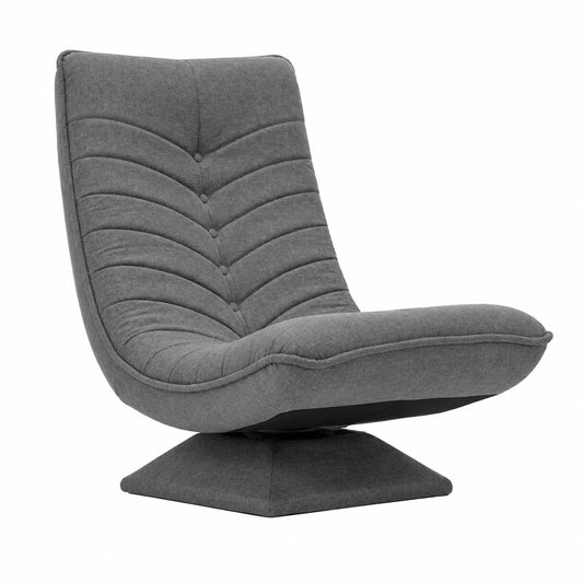 Verstellbarer Relaxsessel, 360° drehbar, Leinenbezug, klappbar, 150kg Tragkraft, grau